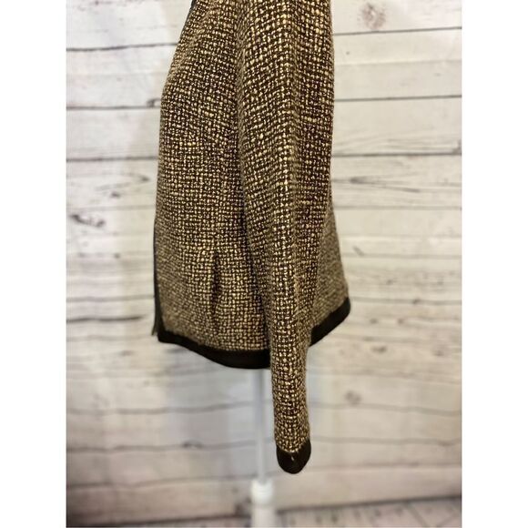 Kate Hill Faux Leather Trimmed Jacket Size 8 - Picture 5 of 11